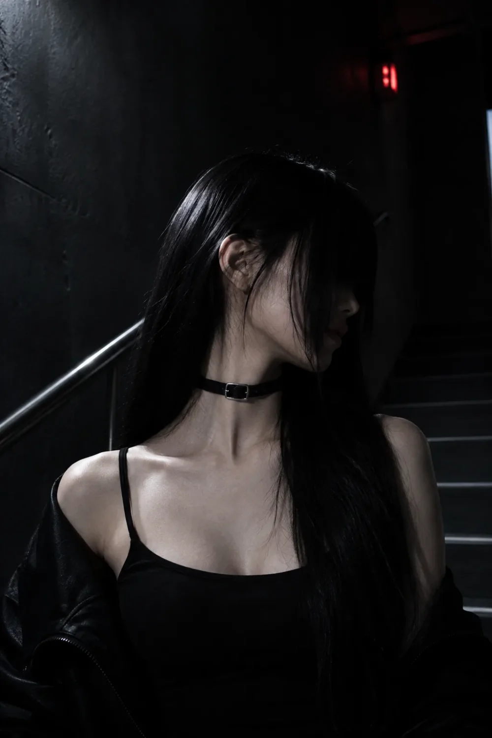 Faux Leather Buckle Choker