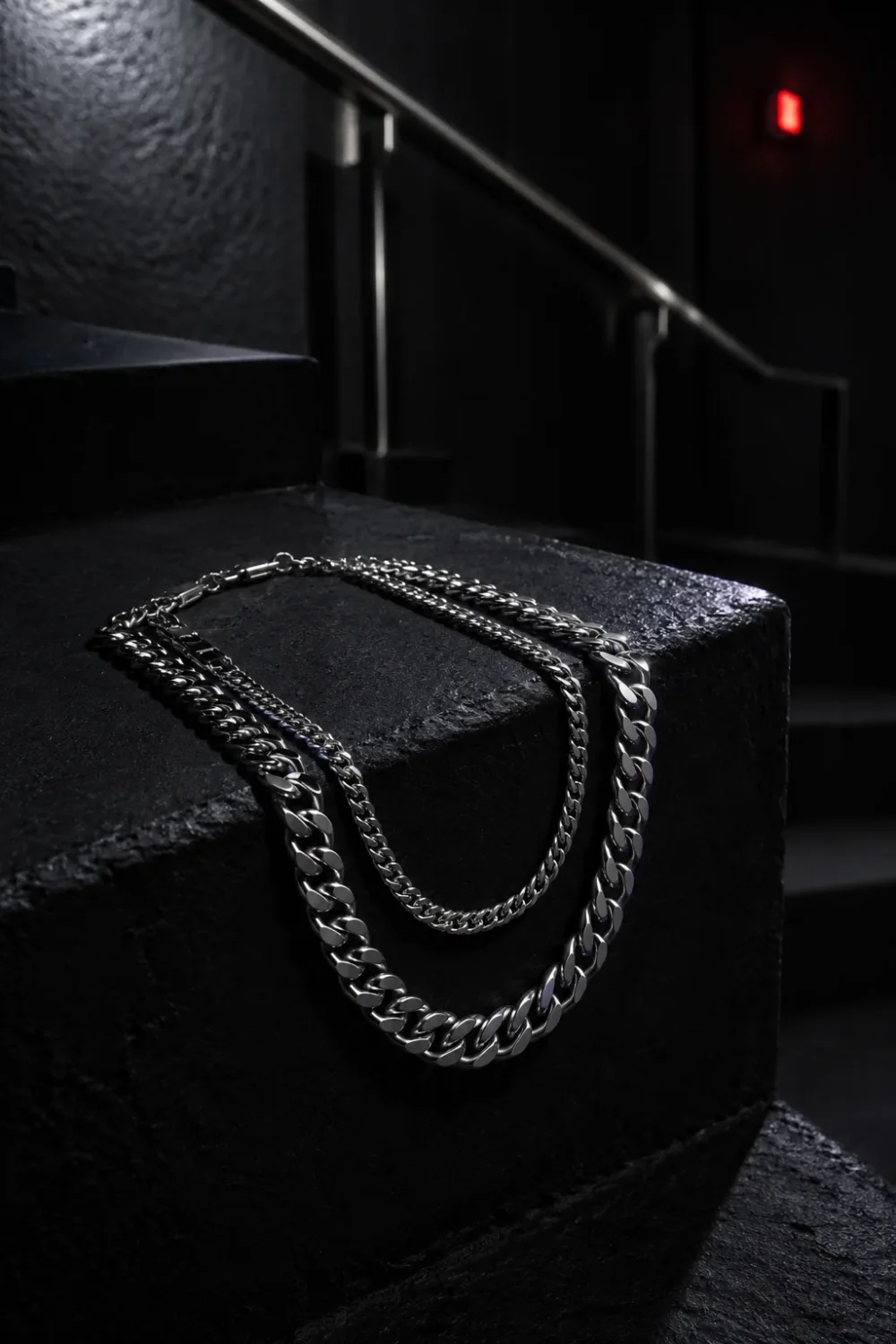Stacked Curb Chain Set