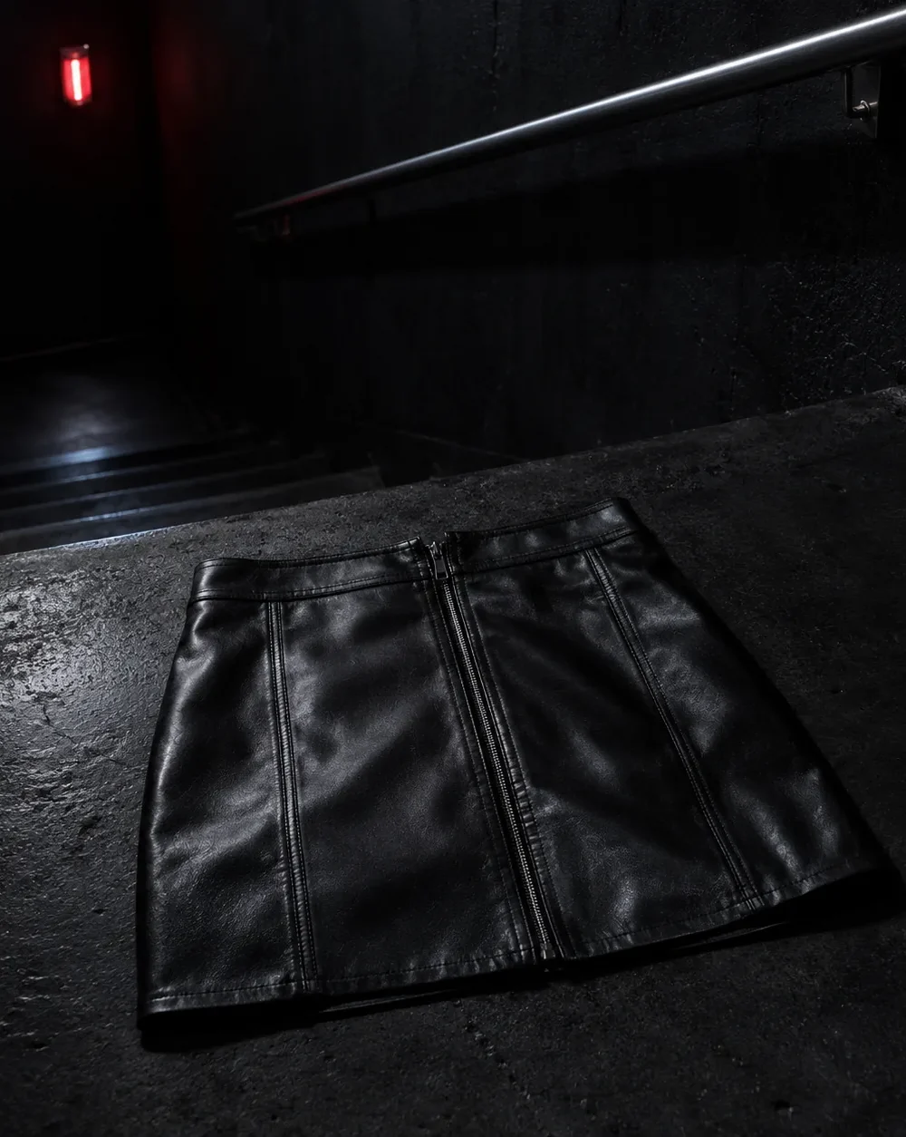 Blackout Faux Leather Mini Skirt