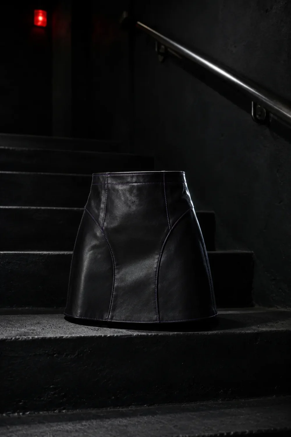 Kerb Faux Leather Panelled Skirt