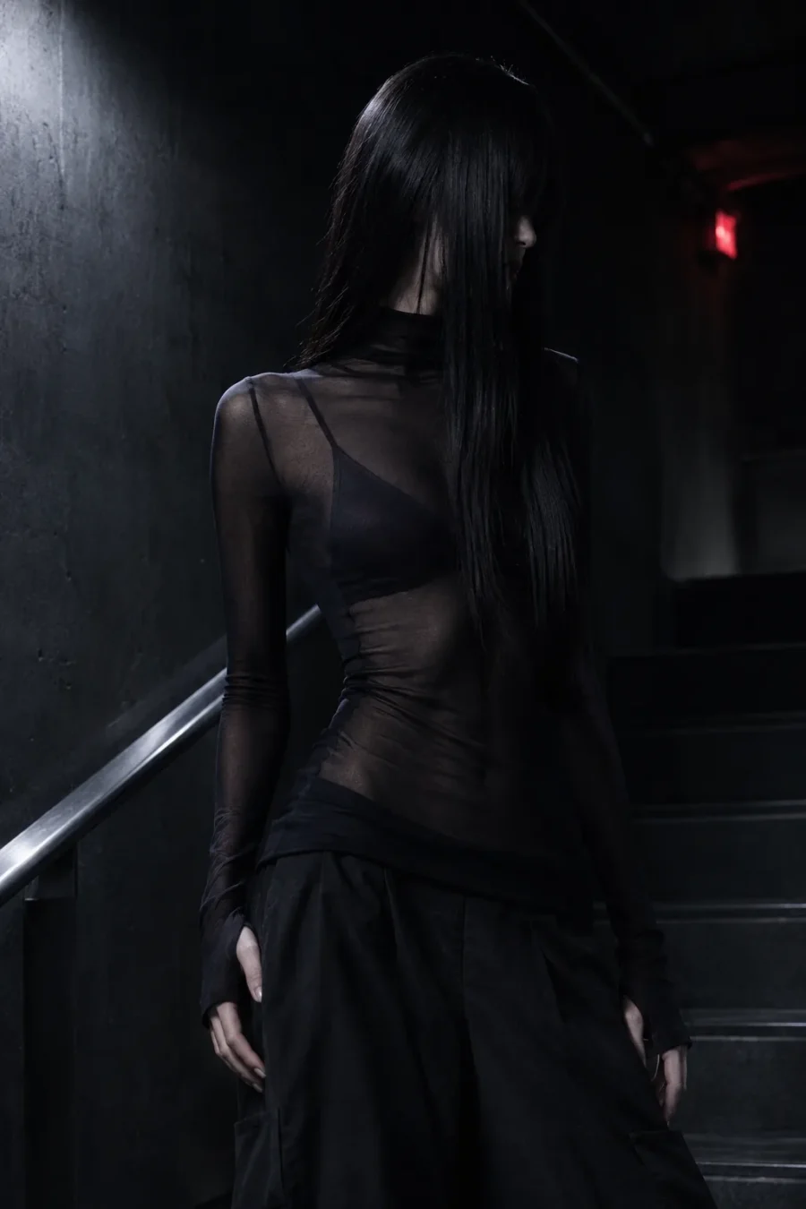 Voidline Mesh Long-Sleeve Top — main product view