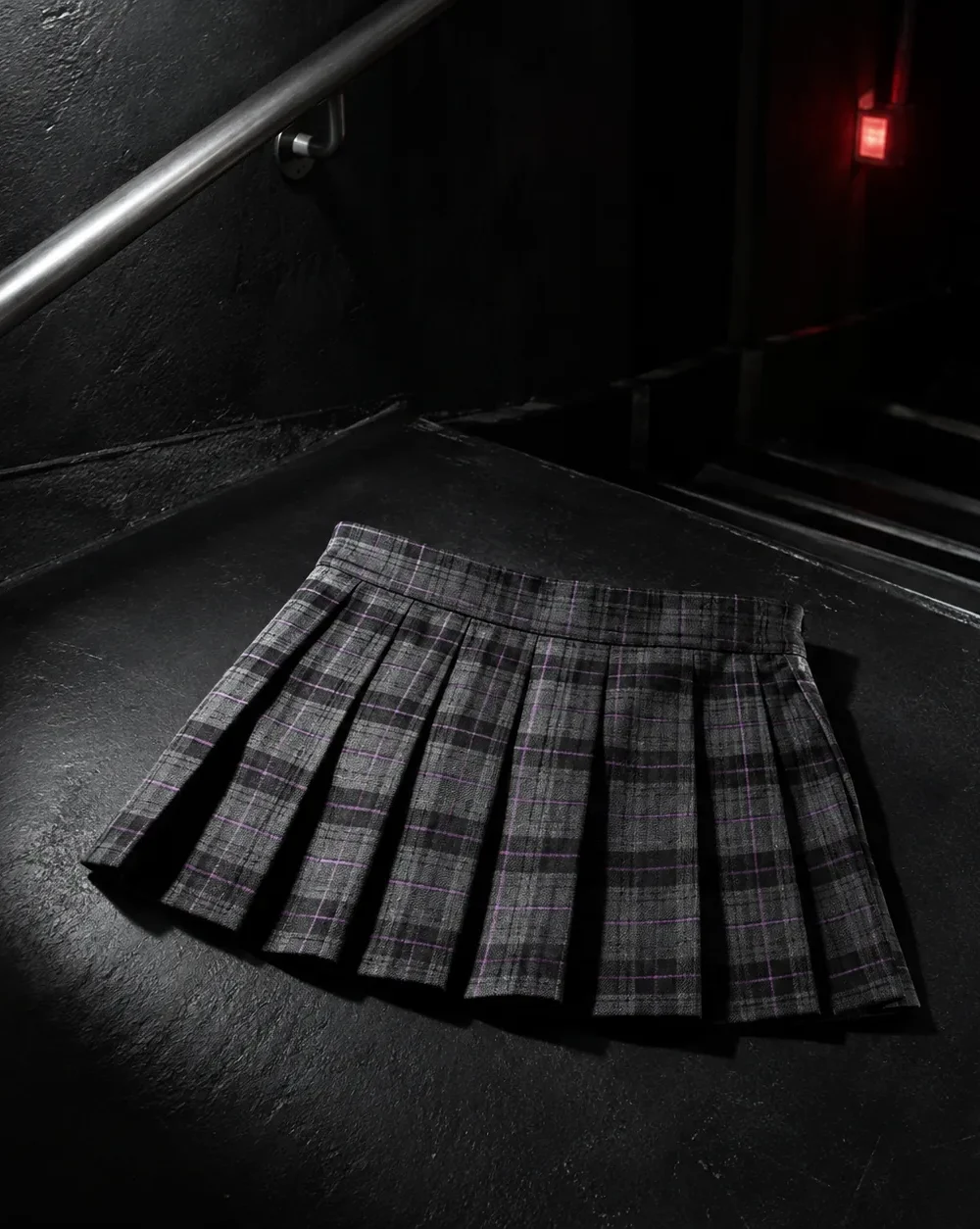 Gridlock Pleated Plaid Mini